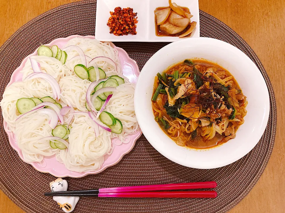 Snapdishの料理写真:韓国風つけ麺|ゆうかさんさん