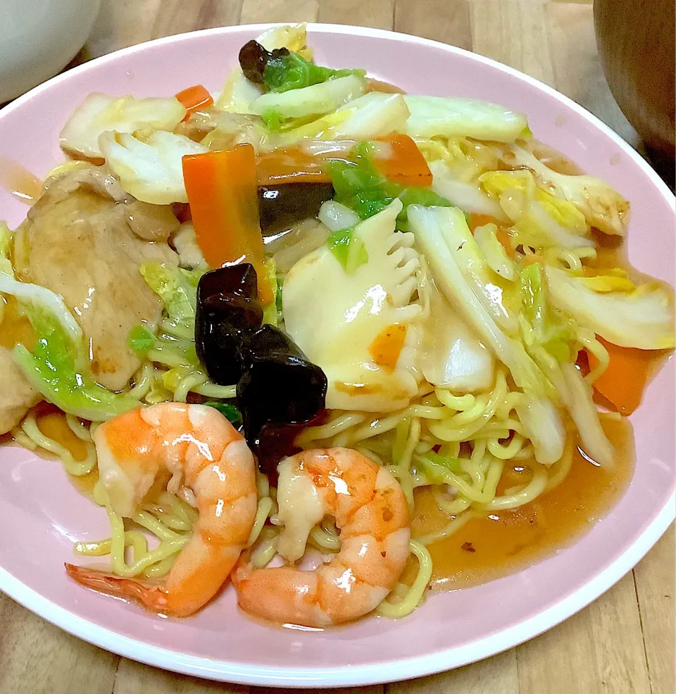 五目あんかけ焼きそば|みずはらさん