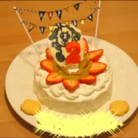 息子の誕生日ケーキ🎂
頑張ってわんわん作ったのに無反応でした🤣|シャンさん