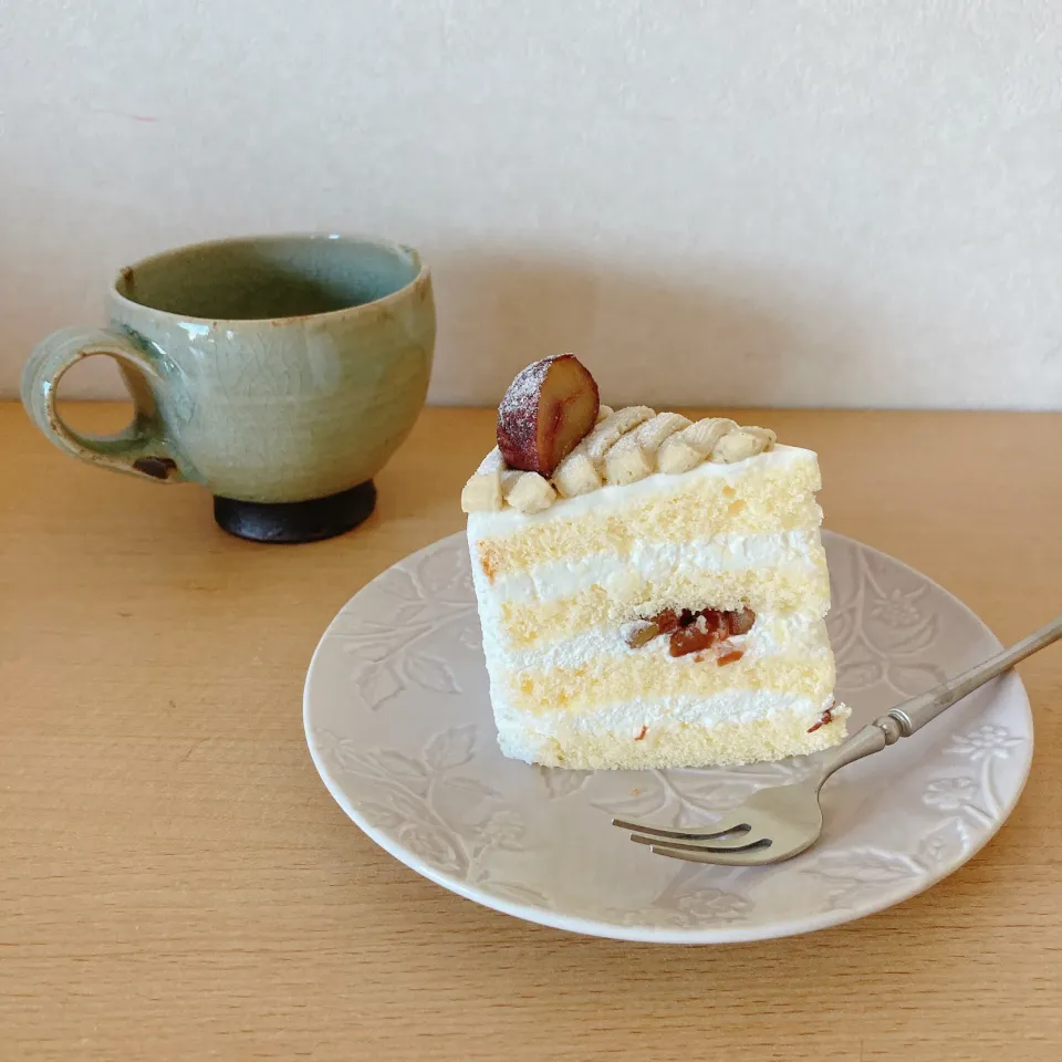 栗のショートケーキ🌰☕️|ちゃみこさん