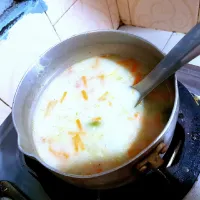 cream of vegetables with  chicken and egg mix  soup🤤|Mahmuda Monameさん