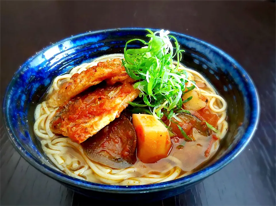 鯵と野菜のトマト煮込温めん|半田手延べそうめんの店 阿波や壱兆さん