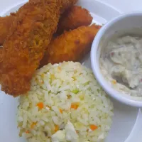 Panko Crumbs Salmon Egg Fried Rice|Khristoffer A. Esguerraさん