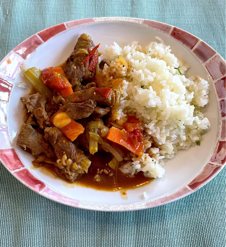 セロリとにんじんの肉巻きカレー|れもんさん