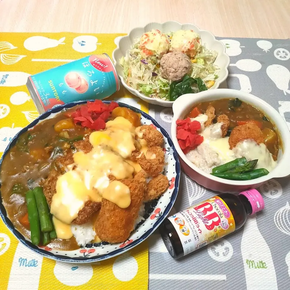 ダーリン暴走モード★カレー
私はﾏｼﾞﾒオートミール♥カレー
CoCo壱風サラダも(๑´▿`๑)|キャサリンさん