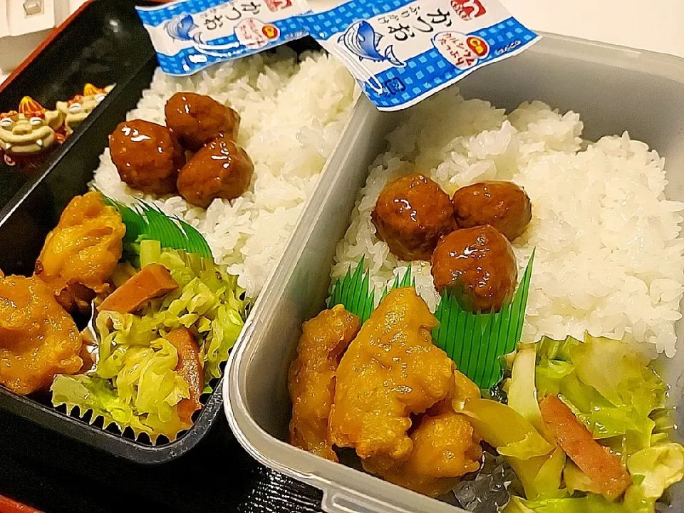 夫弁当、息子弁当|みどりさん