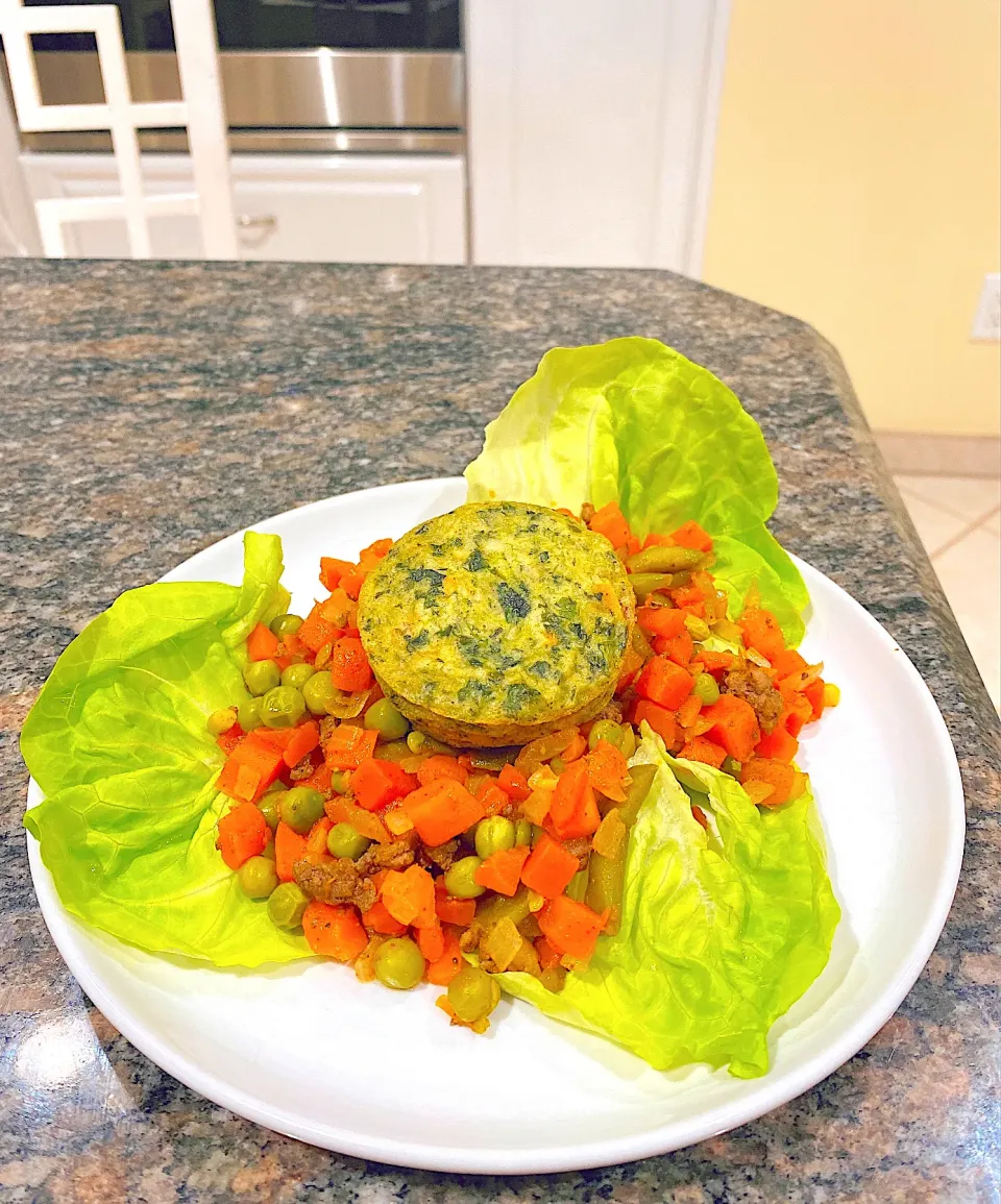 Spinach egg muffin and vegetables|FitMomDoc19さん