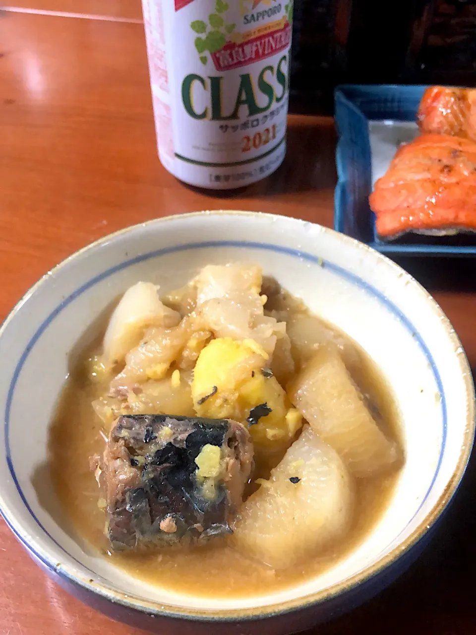 鯖さつま芋こんにゃく大根の煮物|Miekoさん