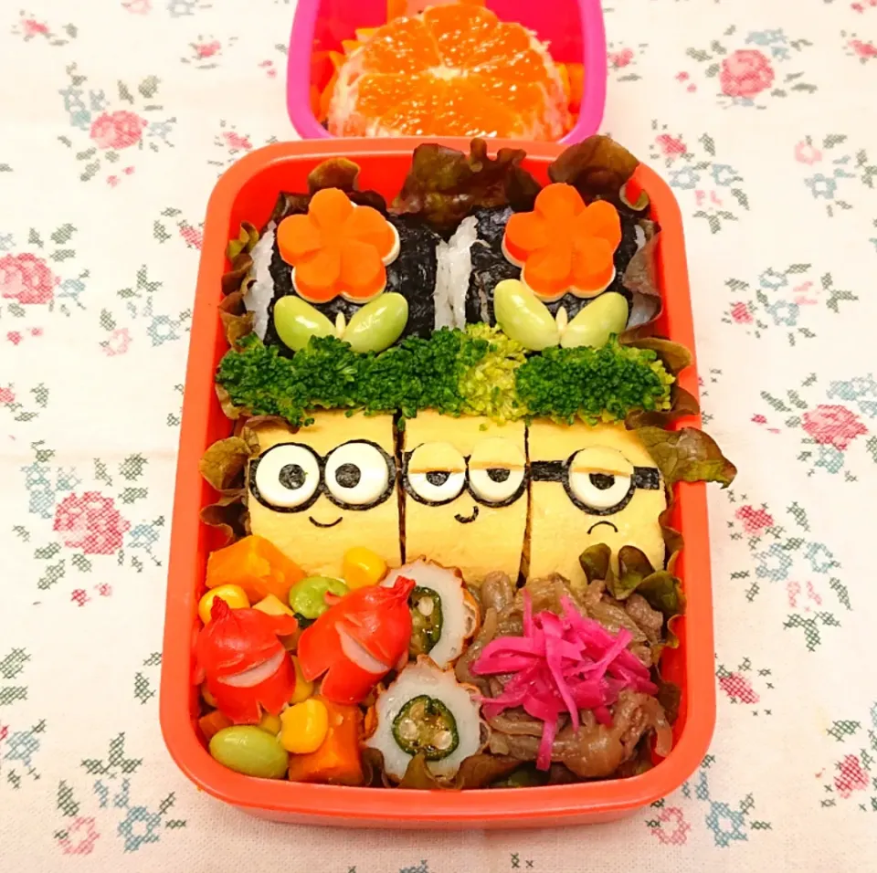 ミニオンズのオムソバ弁当❤️|みちゅあしさん