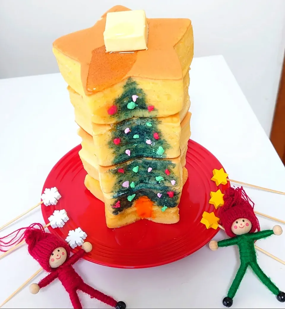 Snapdishの料理写真:クリスマス　ホットケーキタワー|kazさん