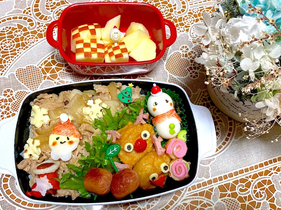 2021.12.1はクリスマスの豚丼弁当🎄|makoさん