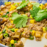 肉碎粟米蒸滑豆腐
Steamed Tofu Corn with Pork Mince|奇魂😈さん