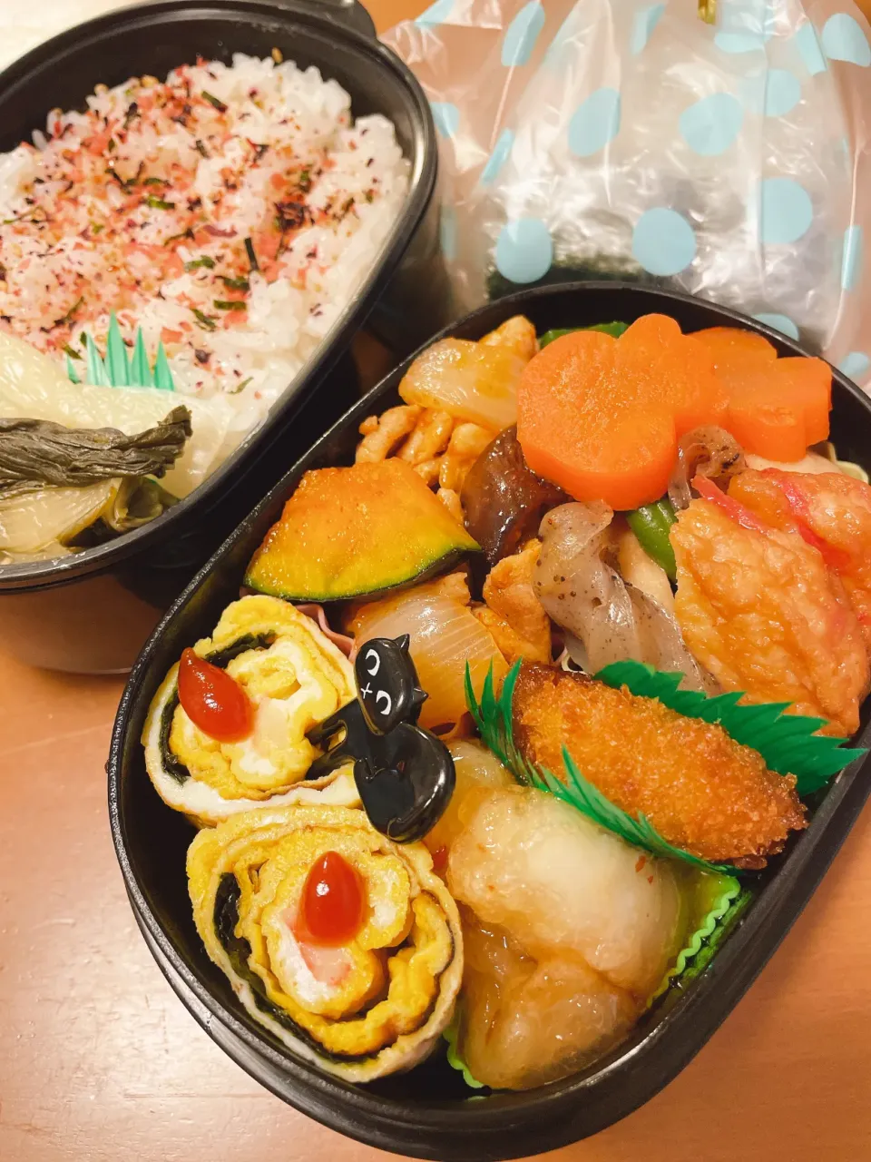 Snapdishの料理写真:今日の旦那のお弁当|sacchan( ﾐΦﻌΦ)ฅさん