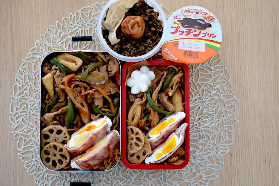 Snapdishの料理写真:息子弁当&自分弁当|dra-kichiさん