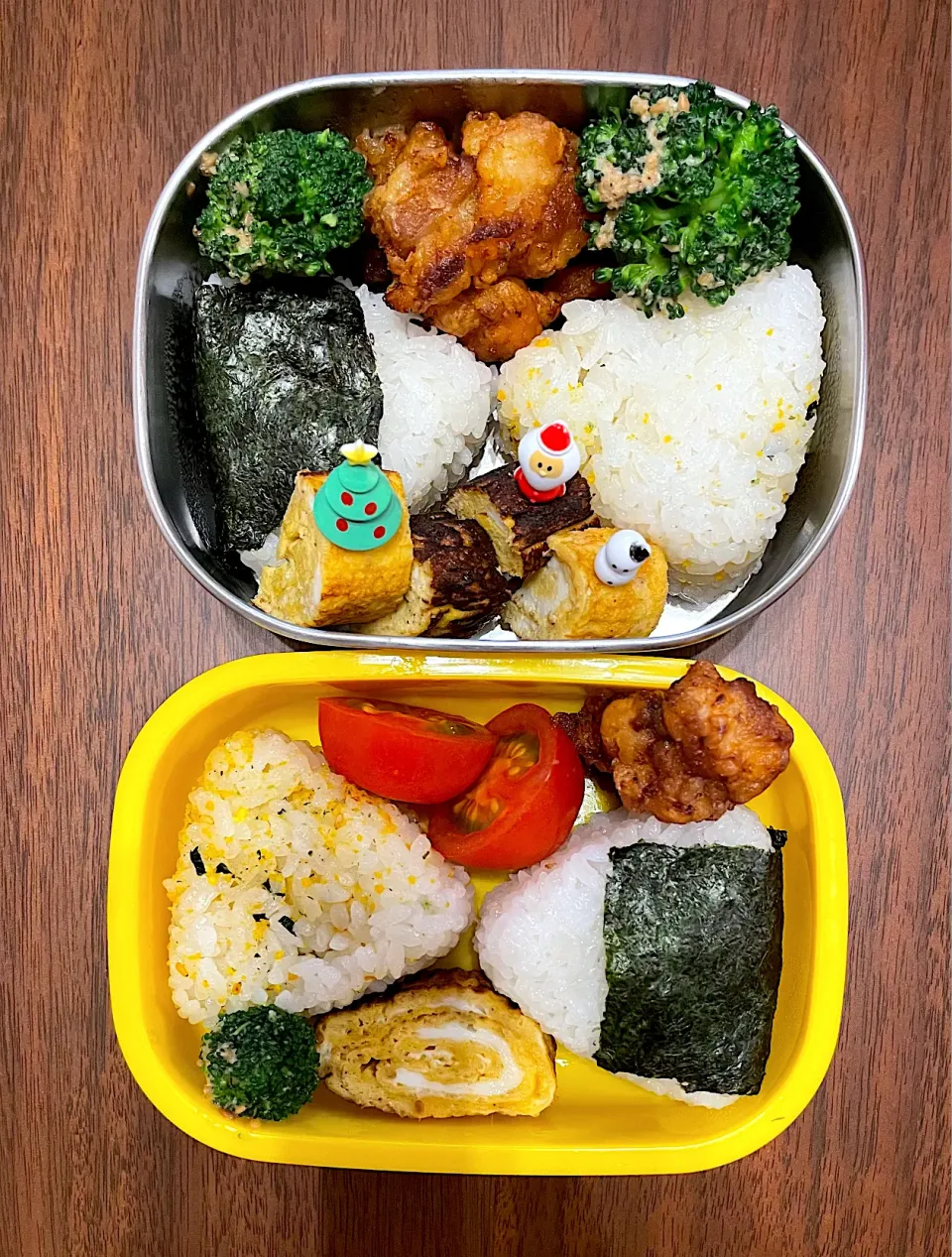 Snapdishの料理写真:年中さんとプレさんのお弁当🌸🐥|みーぬさん