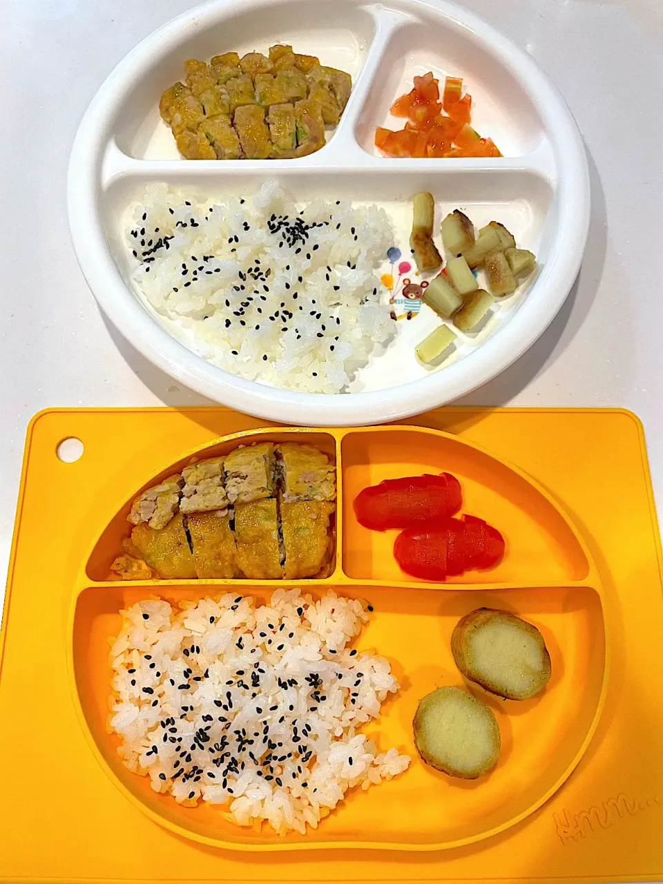 〜息子達の晩ご飯　照り焼きハンバーグ　離乳食&幼児食〜2021.12.2|yuuさん