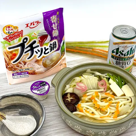 「アサヒスタイルフリー」を使ってみたSnapdishの料理・レシピ写真:プチッと鍋で煮込みうどん