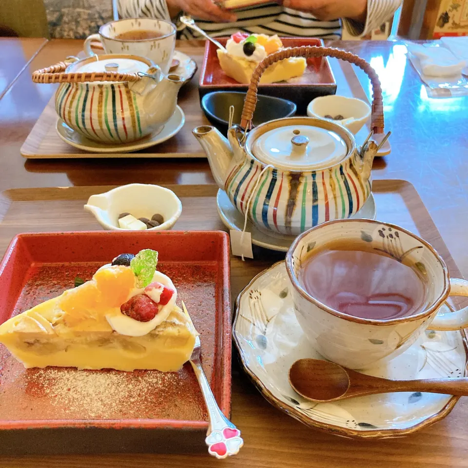 りんごとバナナのカスタードケーキ🍎🍌|ちゃみこさん