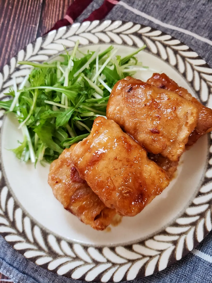 厚揚げ肉巻きの焼き肉マヨ照り焼き|こはるのスマイルごはんさん