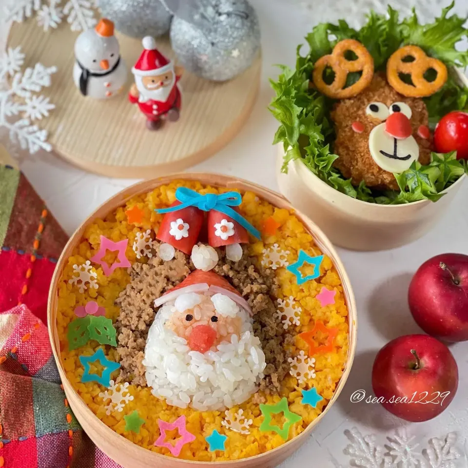 モコモコお髭サンタさん弁当🎅|seaさん