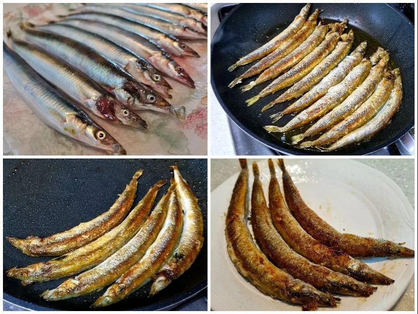 Pan-fried sand eels|steven z.y.さん