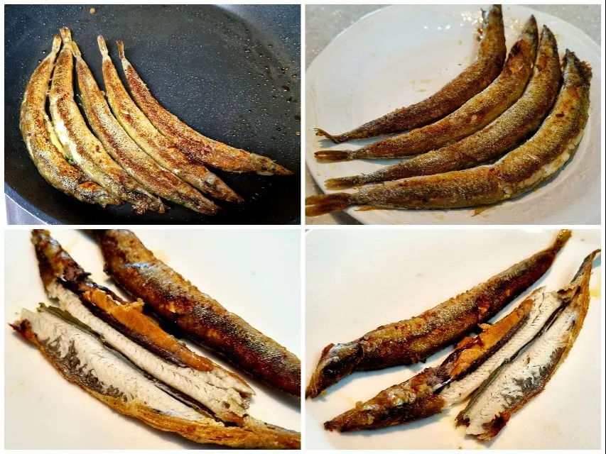 Pan-fried sand eels|steven z.y.さん