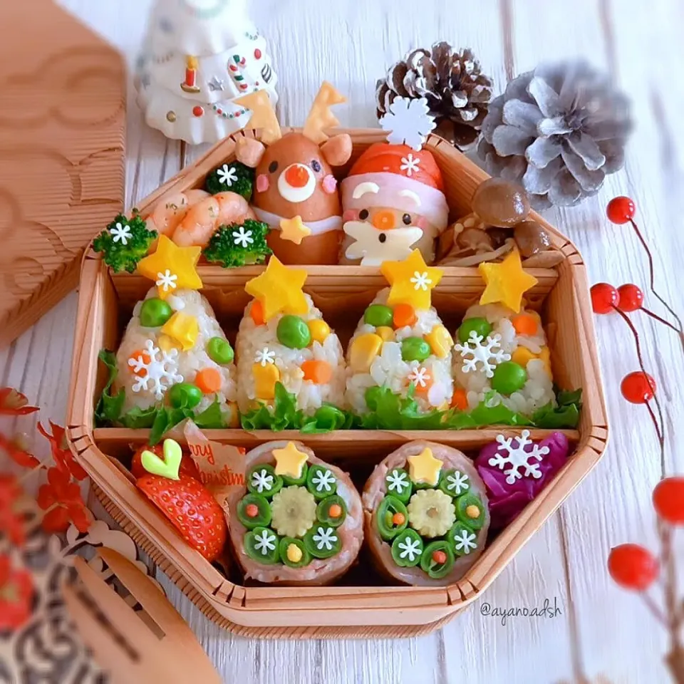 ３色ピラフ風カラフルツリー🎄おにぎり
❇️🎅クリスマス弁当❄️❇️|ayano.adshさん