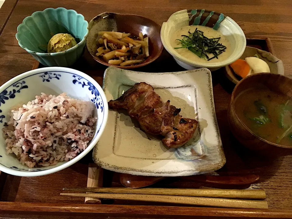 一汁三菜定食（黒マグロの塩焼き）|こいちさん