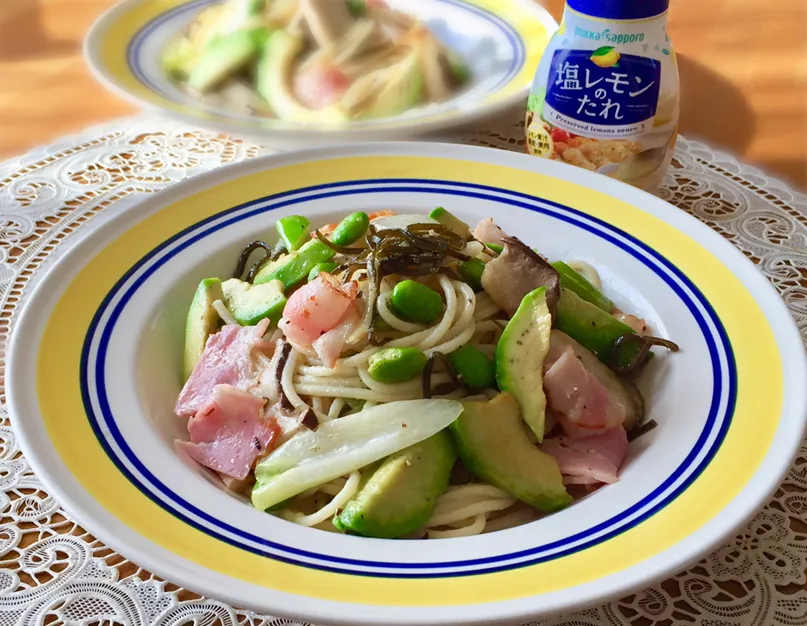 野菜と塩昆布で
塩レモンパスタ|akopeko ◡̈⋆さん