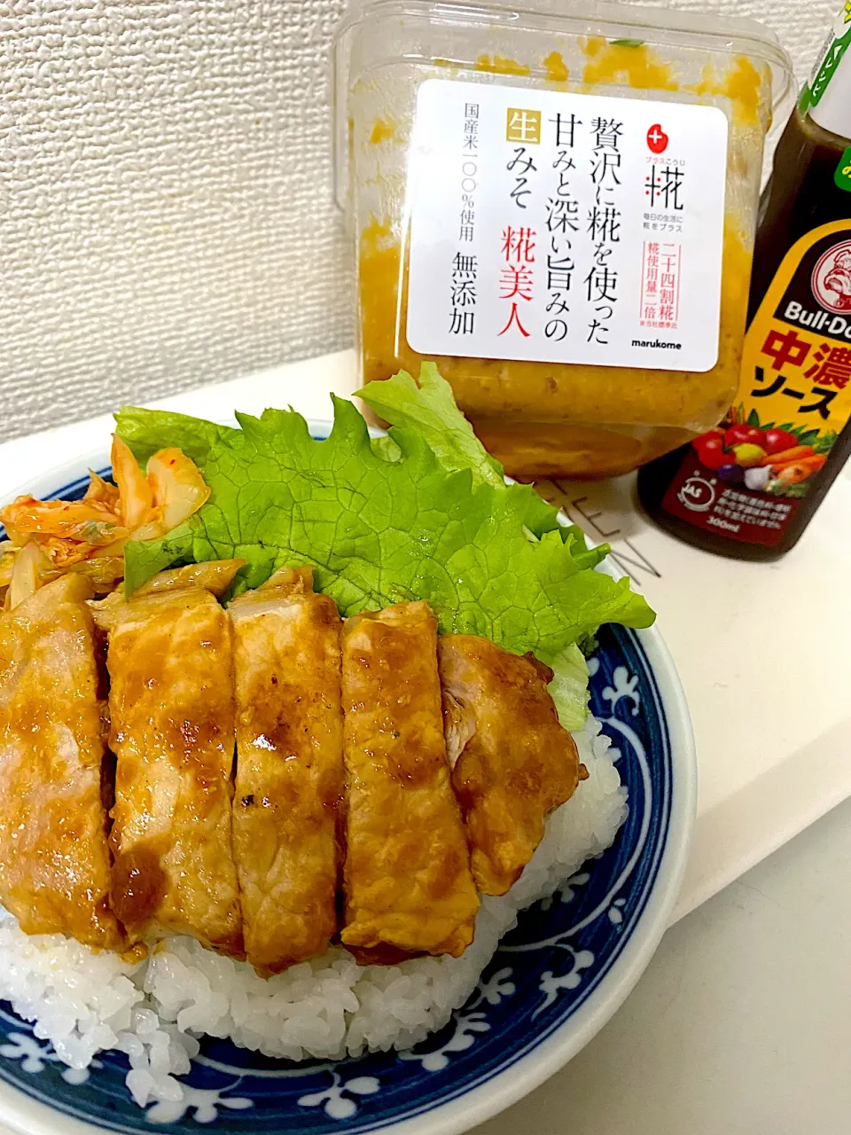 Snapdishの料理写真:豚肉のみソース丼|gu-gohanさん