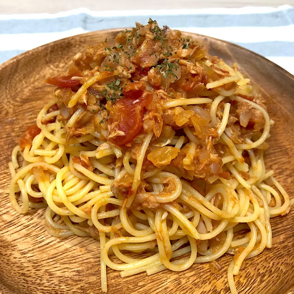 Snapdishの料理写真:トマトツナパスタ|hanakoさん