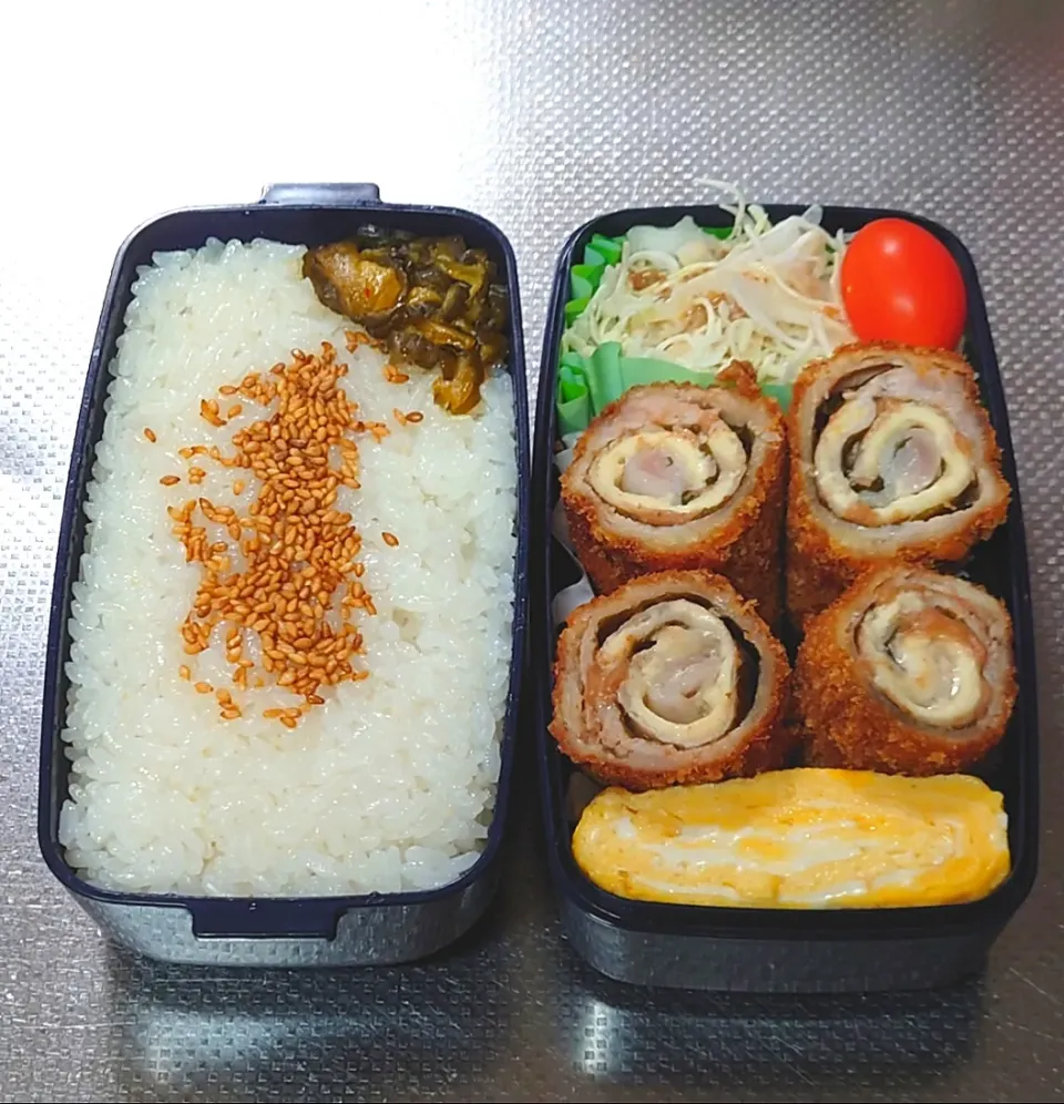 豚バラ梅しそチーズ巻弁当|黒川克博さん