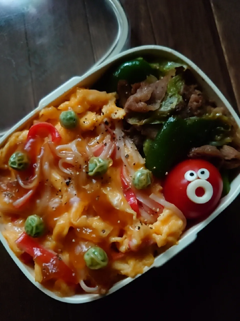 漢の…長女用🍱カニかま天津飯と回鍋肉の中華弁当|ᵏᵒᵘさん