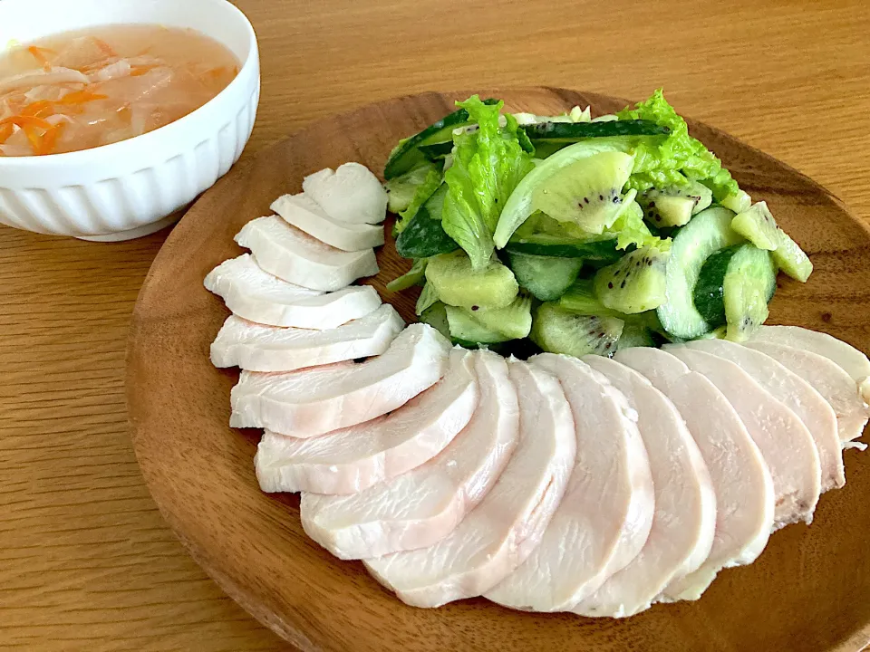 ＊しっとり鶏ハムとサラダ🥗スープのヘルシーランチ＊|＊抹茶＊さん