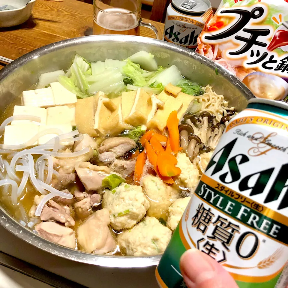 プチッと鍋で今夜は乾杯🍻|sato*さん