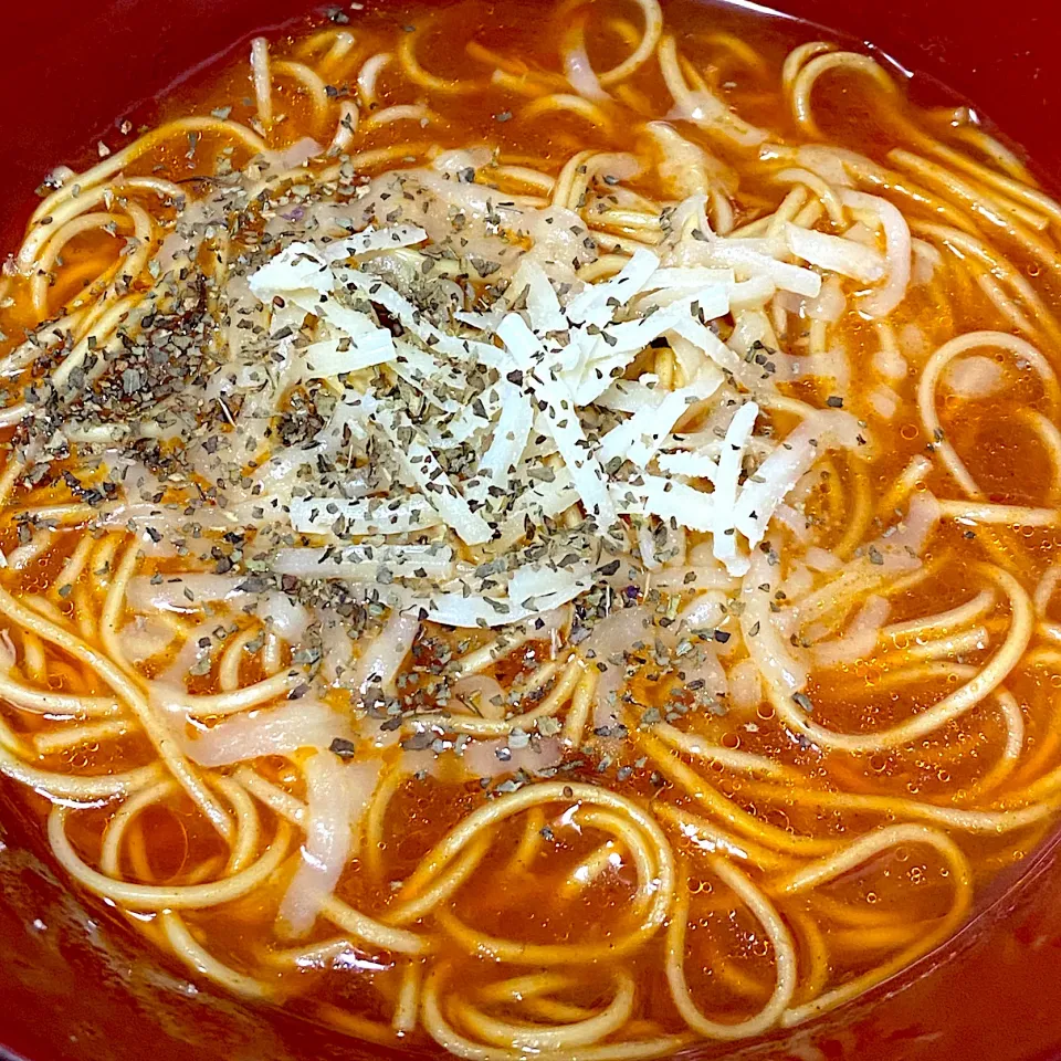 Snapdishの料理写真:濃厚トマトラーメン🍅|Makokoさん