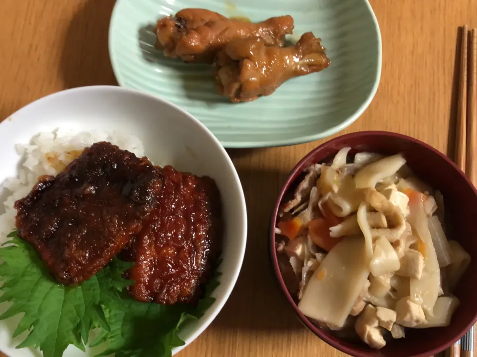 白身魚の蒲焼&煮込みうどん|ここなりさん