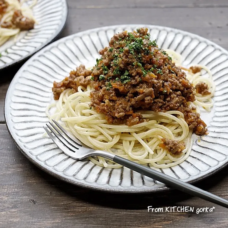 万能味ソースで作る✨ボロネーゼ🍝|gonta*さん