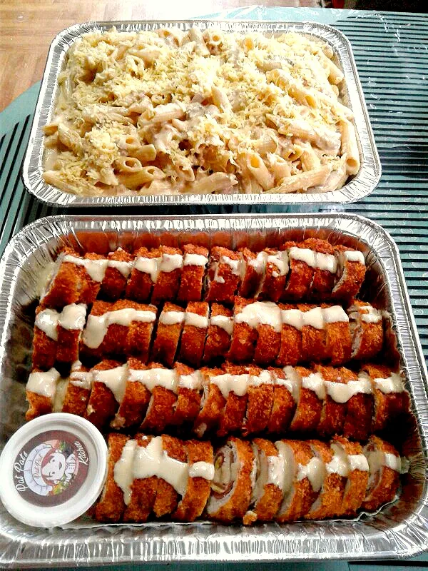 Tuna Penne Carbonara and Chicken  Cordon bleu|Patricia Albaoさん