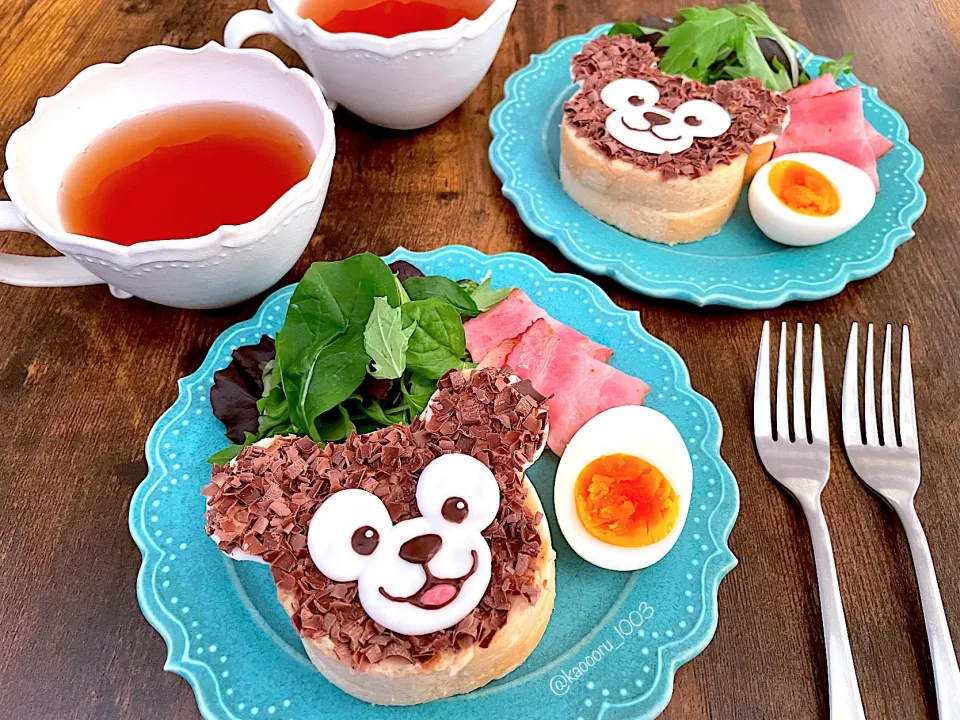 朝食プレート🧸❤️|かおるさん