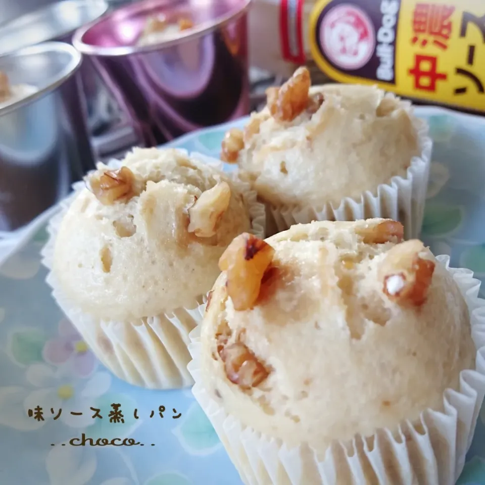 ぽっちさんのお料理♬
万能味ソースで蒸しパン！|ちょこさん