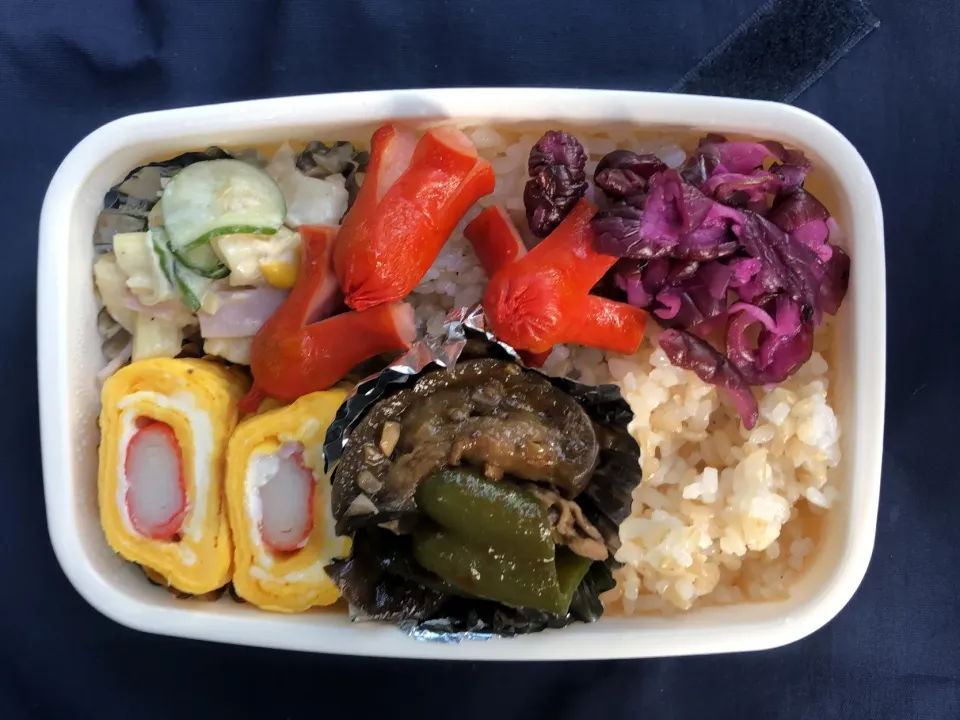 Snapdishの料理写真:タコさんウインナー弁当【昼めし】|超絶トルーマン石6さん