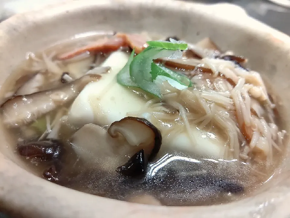 ぱんだのままんさんの料理 きのこあんかけ豆腐|まゆみさん