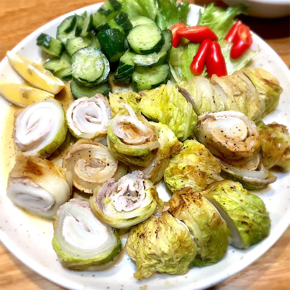 豚ロース肉の白菜巻き　レモンバターソース|じゅんさんさん