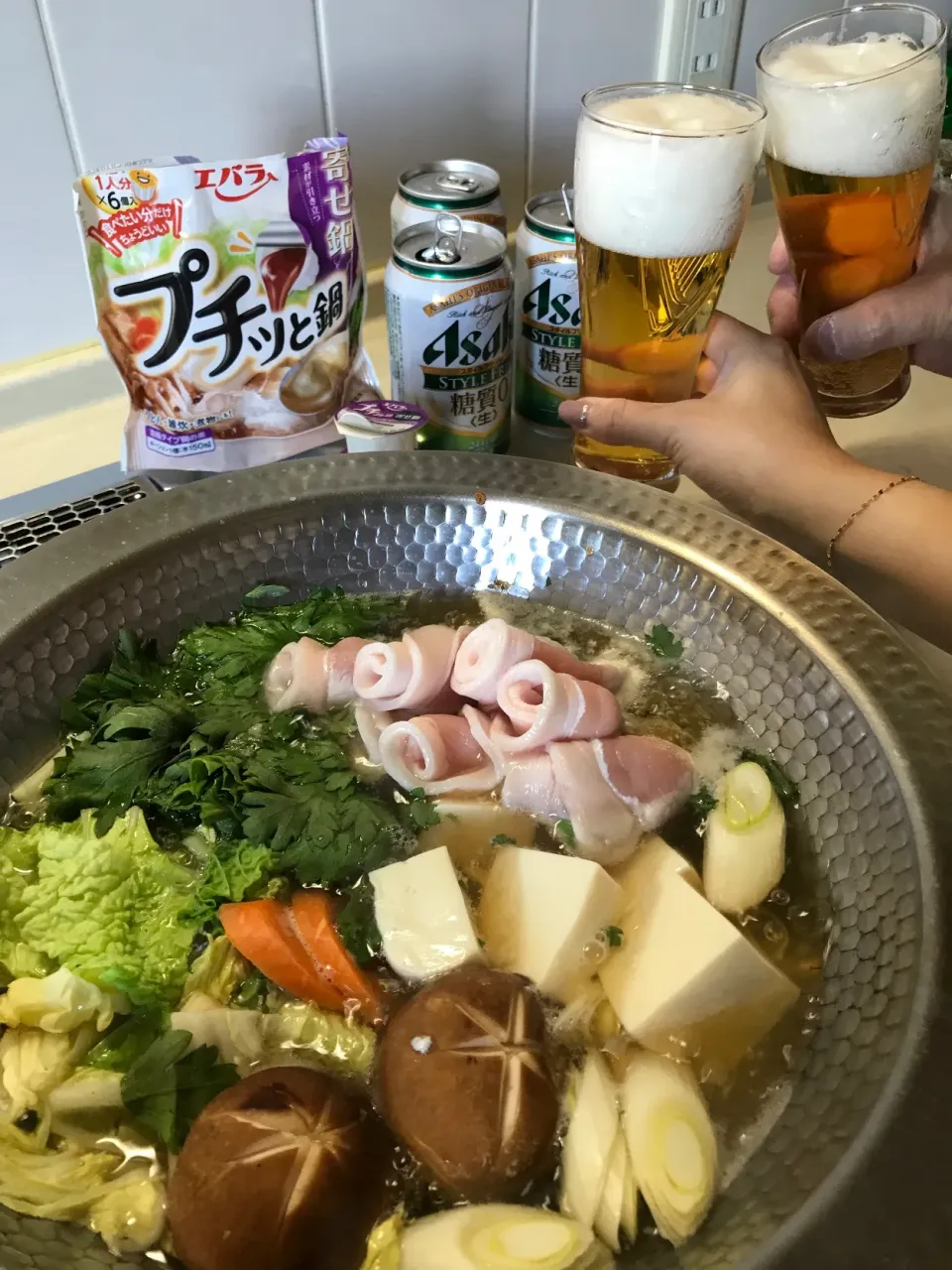 久しぶり家族そろって〜ビールが待ちきれなくて|izunさん