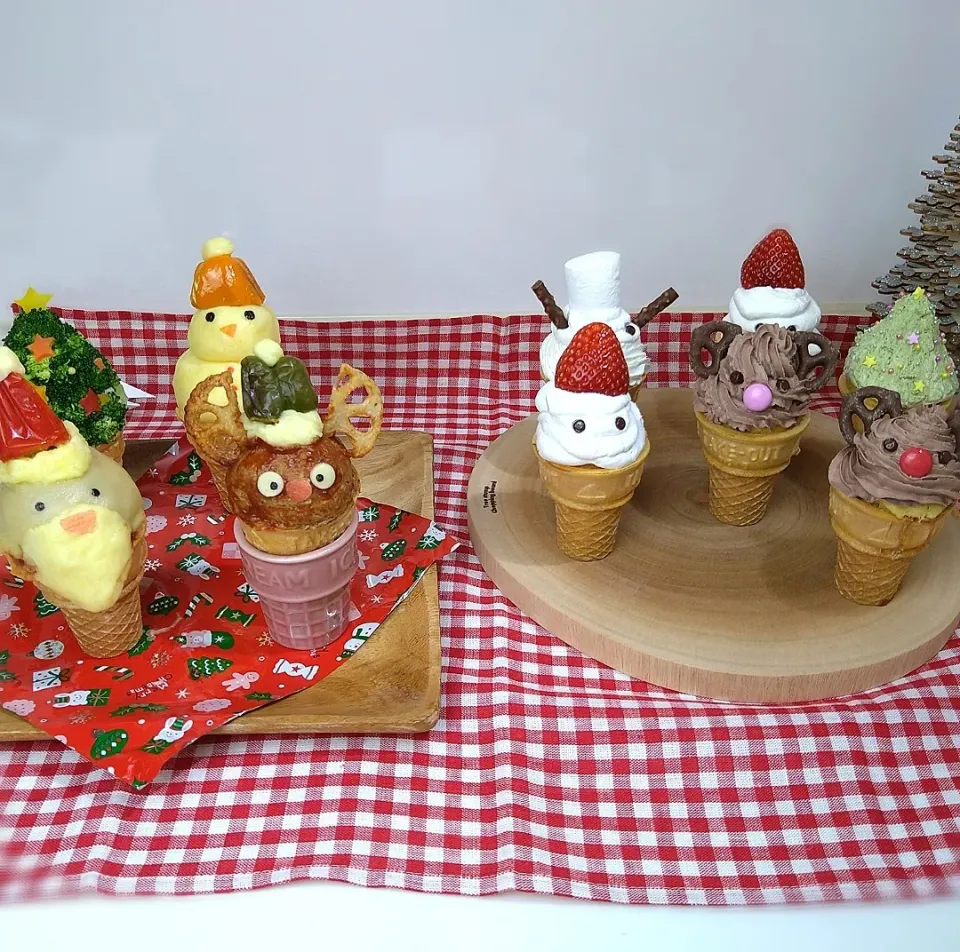 Christmas cone cupcake🎄|りょこさん