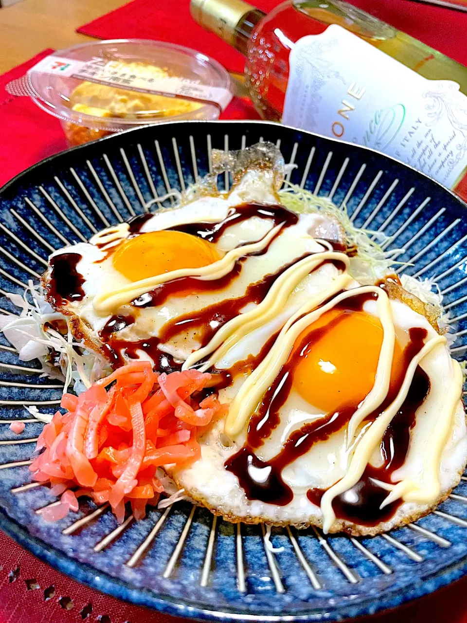 お好み焼き風目玉焼き🍀*゜|おかちさん