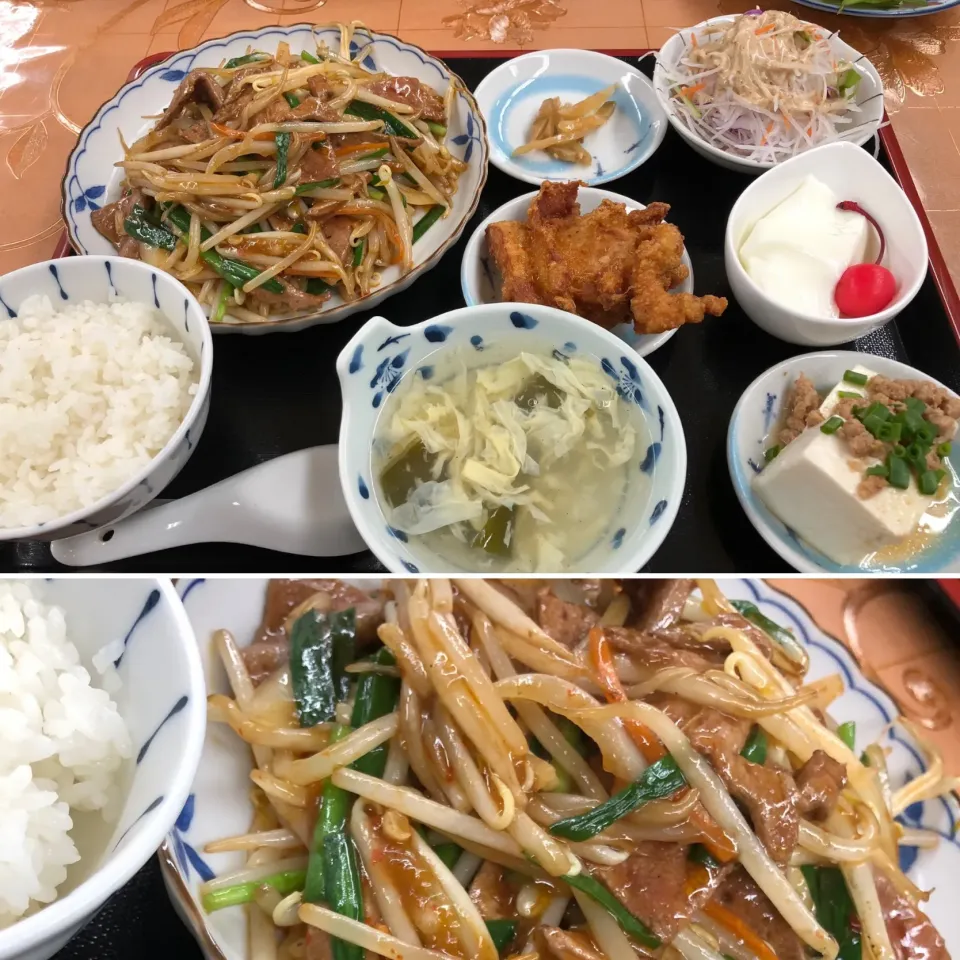 出張晩飯。レバニラ炒め定食。ボリューム満点|Hiro Yanさん