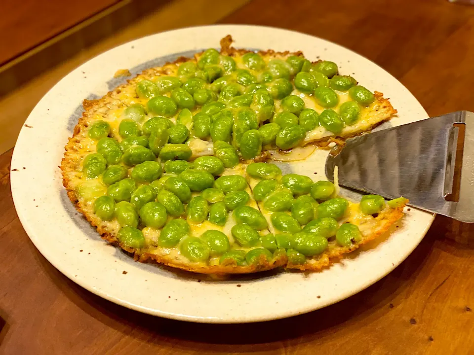 蓮根と枝豆のチーズガレット🧀|まめすけ。さん