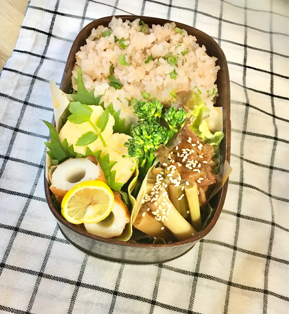 Snapdishの料理写真:今日のパパ弁当はたらこネギチャーハン♪|key♪さん